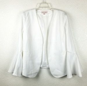 Philosophy White Bell Sleeve Blazer Size M